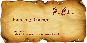Herczeg Csenge névjegykártya